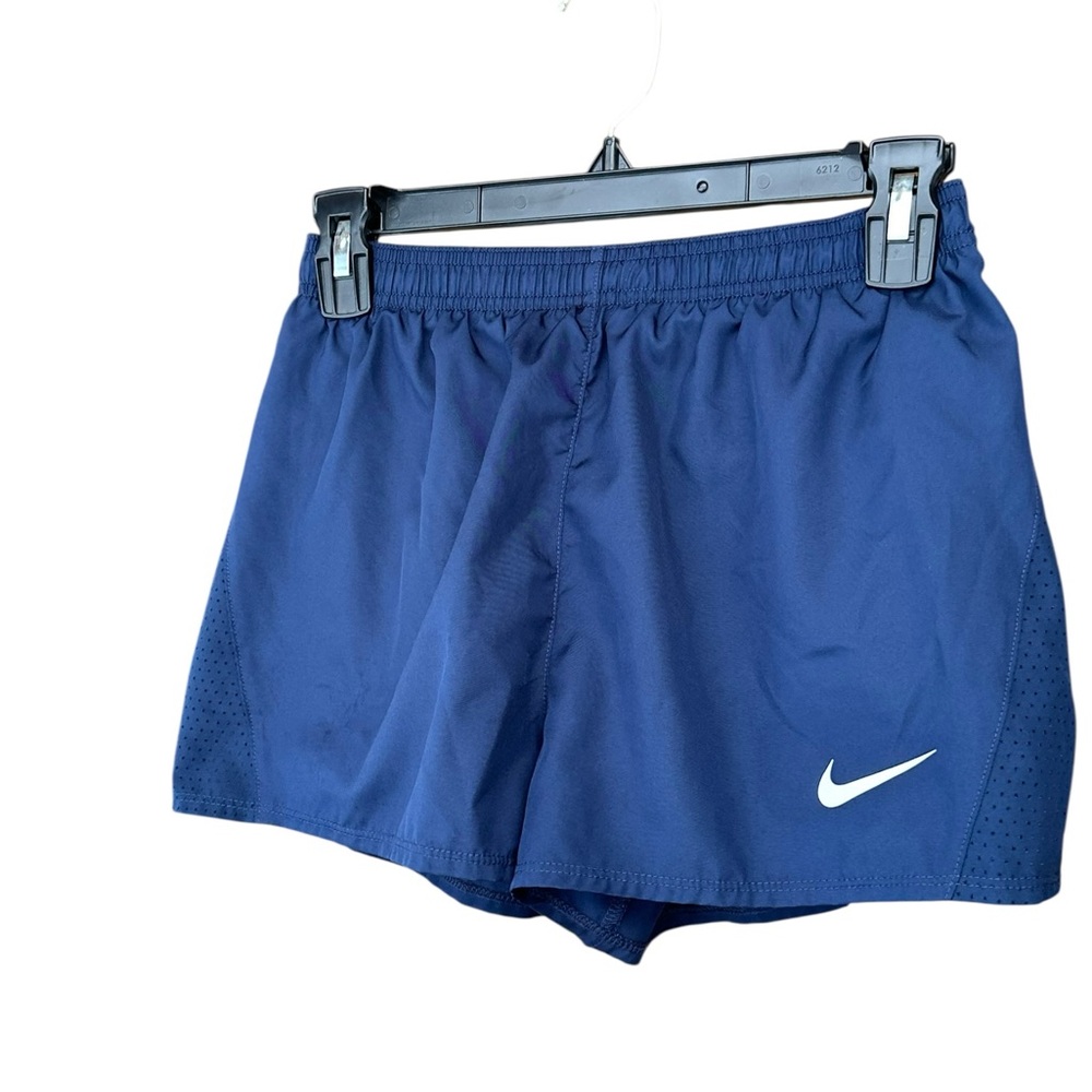 Nike Shorts Womens S Blue Dri-FIT Lined Running Training Athletic Gym 2” Inseam